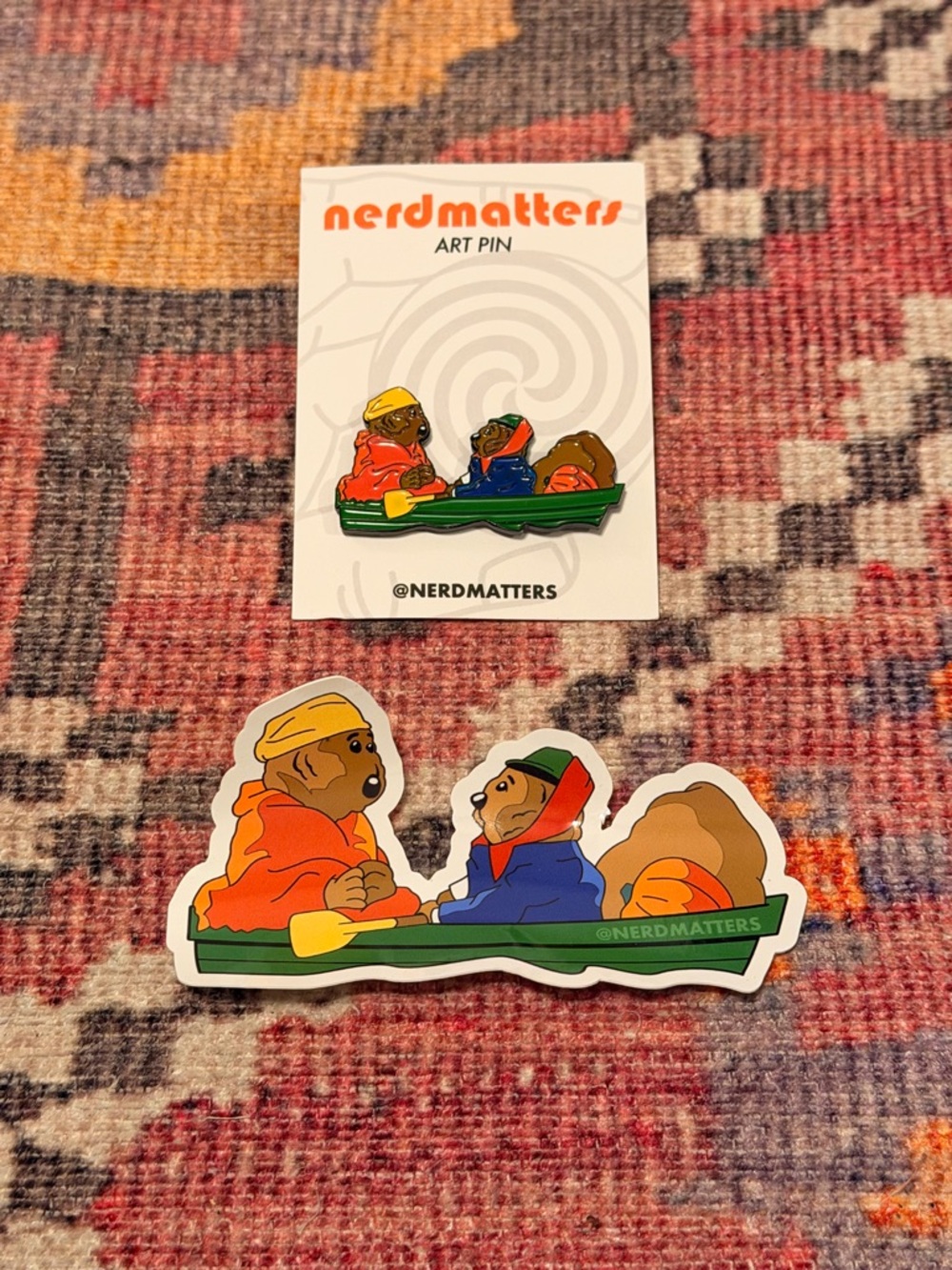 Limited Edition Emmet Otter Pin & Sticker Set